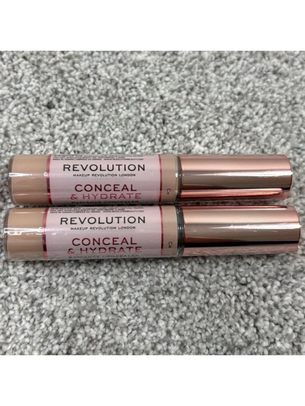 Makeup Revolution Conceal & Hydrate Concealer C4 Medium Full Lot of 2 New
